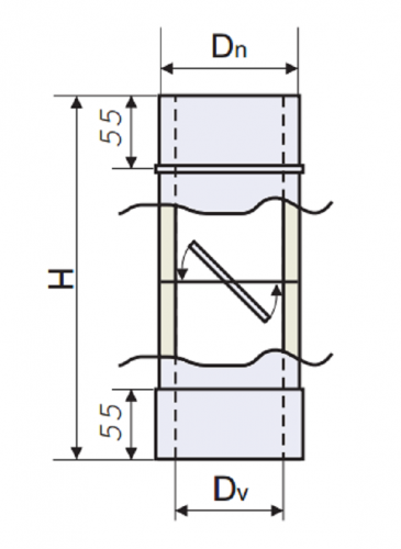 Регулятор тяги нерж/оцинк (толщина - 0,6 мм., диаметр - 100 мм.)