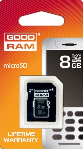 GOODRAM microSDHC 8GB Class 4 + adapter