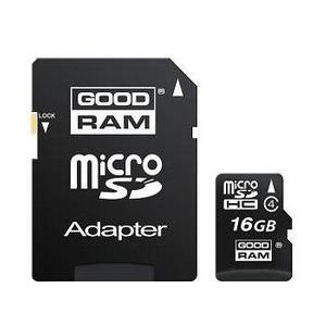 GOODRAM microSDHC 16GB Class 4 + adapter