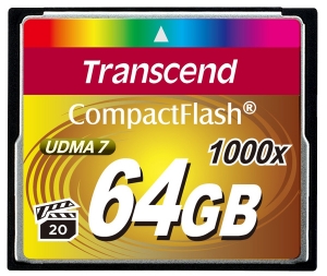 TRANSCEND Compact Flash 64 GB (1000X)