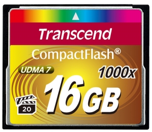 TRANSCEND Compact Flash 16 GB (1000X)