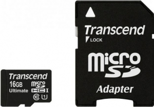 TRANSCEND microSDHC 16GB Class 10 UHS-I UltimateX600 c адаптером
