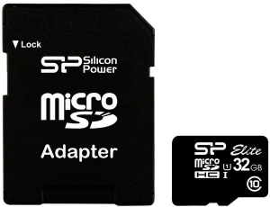 SILICON POWER microSDHC 32 GB Class 10 UHS-I Elite + адаптер