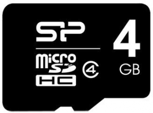 SILICON POWER microSDHC 4 GB card Class 4 без адаптера