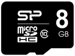 SILICON POWER microSDHC 8 GB card Class 10 без адаптера