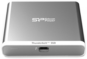 ssd внешний SILICON POWER Thunder T11 120GB Thunderbolt Серебристый