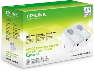 TP-Link TL-PA4010PKIT Комплект сетевых Ethernet адаптеров с розеткой