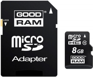 GOODRAM microSDHC 8GB Class 10 UHS I + adapter