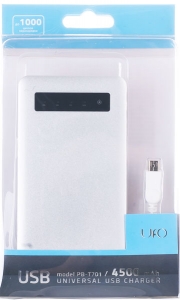UFO USB PB-T701 4500 mAh Серебряный