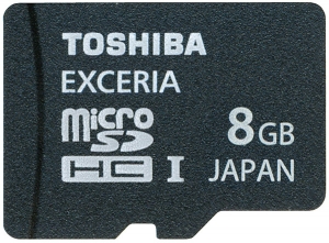 TOSHIBA microSDHC 8 GB Class 10 UHS-I EXCERIA без адаптера