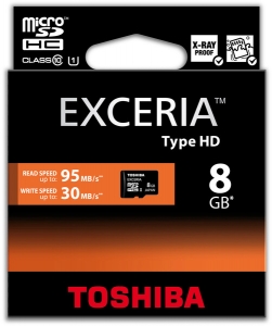 TOSHIBA microSDHC 8 GB Class 10 UHS-I EXCERIA без адаптера