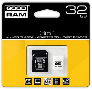 GOODRAM microSDHC 32GB Class 10 3 в 1