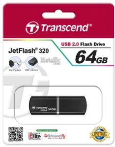 флеш-драйв TRANSCEND JetFlash 320 64GB Черный