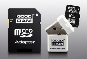 GOODRAM microSDHC 8GB Class 10 3 в 1