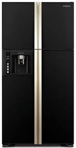 Холодильник HITACHI R-W720FPUC1X черное стекло
