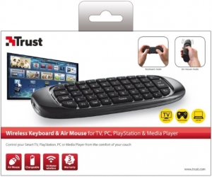 Клавиатура TRUST Wireless keyboard & air Mouse for TV, PC PS Media