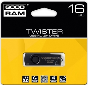 флеш-драйв GOODRAM TWISTER 16 GB RETAIL 9 черная крышка