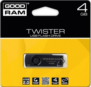 флеш-драйв GOODRAM TWISTER 4 GB RETAIL 9 черная крышка