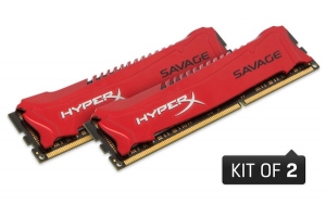 ОЗУ KINGSTON HyperX OC KIT DDR3 2x4Gb 1866Mhz CL9 Savage Red