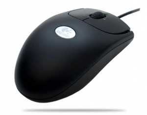 LOGITECH RX250 Optical Mouse (черная) PS2/USB, OEM