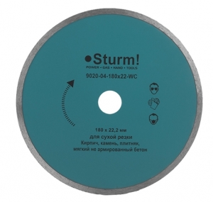 Алмазный диск  Sturm d=180 мм 9020-04-180*22-WC