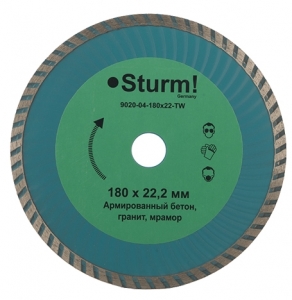 Алмазный диск Sturm ТурбоWave d=180 мм 9020-04-180*22-TW