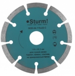 Алмазный диск сегментный Sturm d=125 мм 9020-04-125*22-C