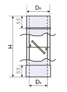 Регулятор тяги нерж/нерж (толщина - 0,6 мм., диаметр - 220 мм.)