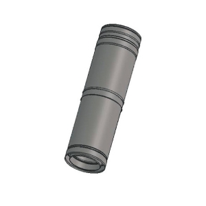 Труба-удлинитель нерж/оцинк (длина - 0,5-1 м., толщина - 0,6 мм., диаметр DV/DN - 130/200 мм.)