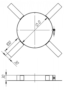 Хомут монтажный (диаметр - 220 мм.)