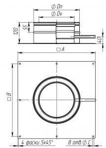 Подставка напольная (диаметр - 220 мм.)