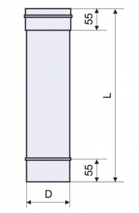 Труба (длина - 1 м., толщина - 0,6 мм., диаметр - 130 мм.)